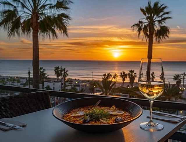 Zapadajúce slnko nad Costa del Sol